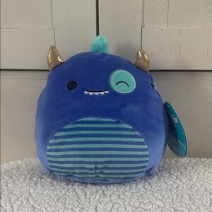 Rinz Squishmallow 8’ Blue Monster with Gold Horns